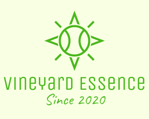 Green Tennis Ball Star logo design