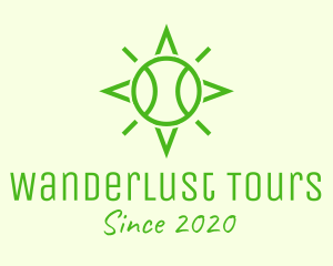 Green Tennis Ball Star logo design