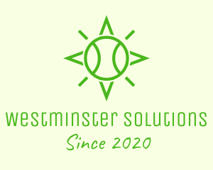 Green Tennis Ball Star logo design