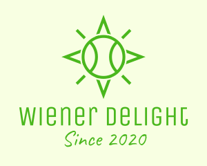 Green Tennis Ball Star logo design