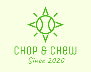 Green Tennis Ball Star logo design