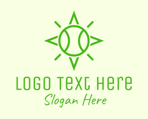 Green Tennis Ball Star Logo