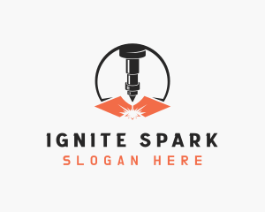 Laser Fabrication Spark logo design