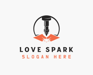 Laser Fabrication Spark logo design