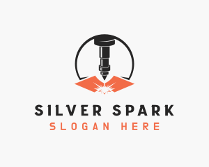 Laser Fabrication Spark logo design