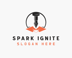 Laser Fabrication Spark logo design