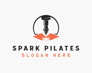 Laser Fabrication Spark logo design