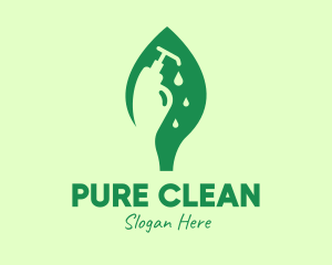 Green Natural Liquid Soap logo design