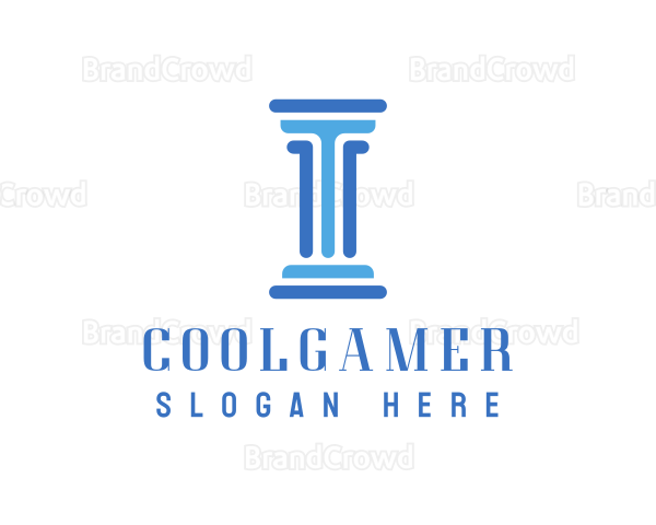 Blue Pillar T Logo