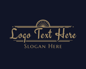 Lux - Art Deco Wheel Signage logo design