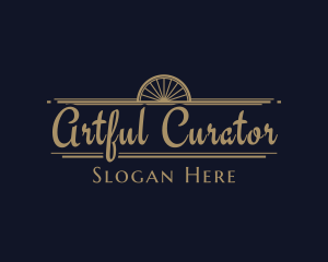 Art Deco Wheel Signage logo design