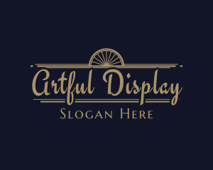 Art Deco Wheel Signage logo design