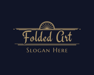 Art Deco Wheel Signage logo design