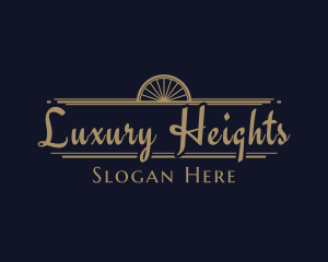 Costly - Art Deco Wheel Signage logo design