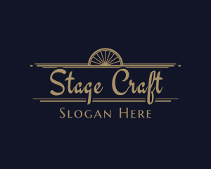 Art Deco Wheel Signage logo design