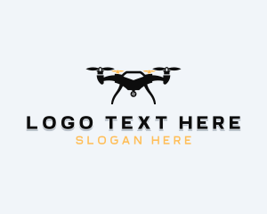 Quadcopter - Drone Camera Aerial Photography logo design