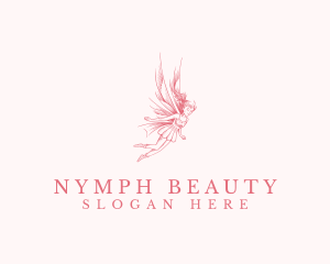 Nymph - Magical Fairy Girl logo design