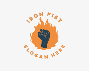 Fire Fist Power logo design