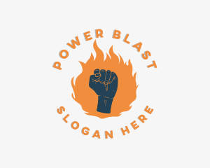 Fire Fist Power logo design