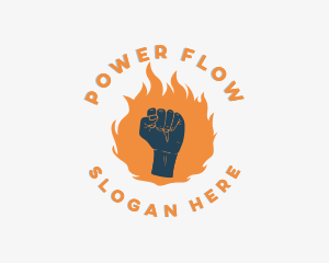 Fire Fist Power logo design