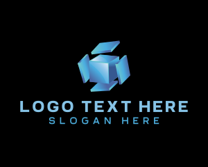 Digital - 3D Cube Software logo design