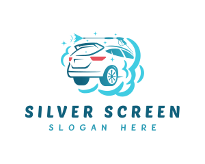 Suv - Bubbles Pressure Washer Car logo design