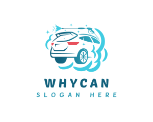 Suv - Bubbles Pressure Washer Car logo design