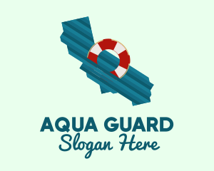 Lifeguard - California Marine Corps Lifesaver logo design