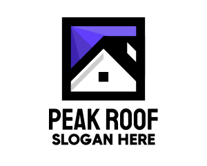 Roof - Square House Home Roof logo design