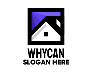 Modern - Square House Home Roof logo design