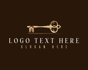 Lock - Premium Key Real Estate logo design