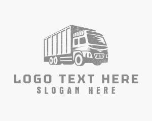 Gray - Truck Cargo Shipping logo design