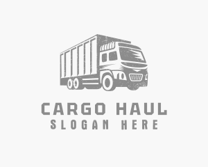 Truck Import Cargo Shipping logo design