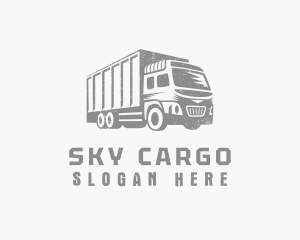 Truck Import Cargo Shipping logo design