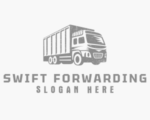 Truck Import Cargo Shipping logo design