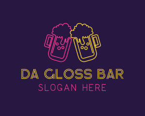 Neon Beer Bar logo design