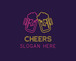 Neon Beer Bar logo design