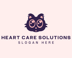 Kitten Heart Eyes  logo design