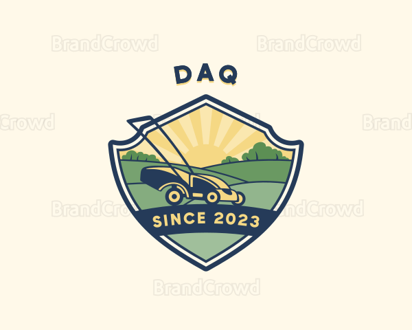 Landscaping Lawn Mower Gardening Logo