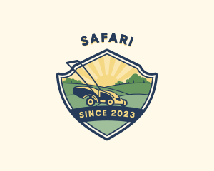 Landscaping Lawn Mower Gardening Logo