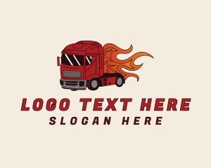 Flaming - Express Freight Trucking logo design