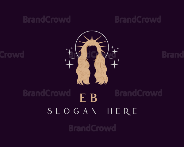 Goddess Woman Crown Logo