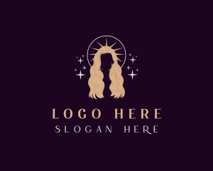 Designer - Goddess Woman Crown logo design