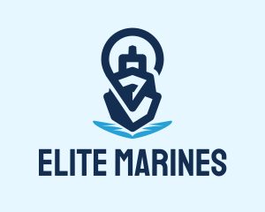 Marines - Cruise Ship Locator logo design
