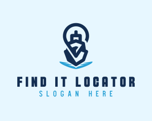 Boat Ship Locator  logo design