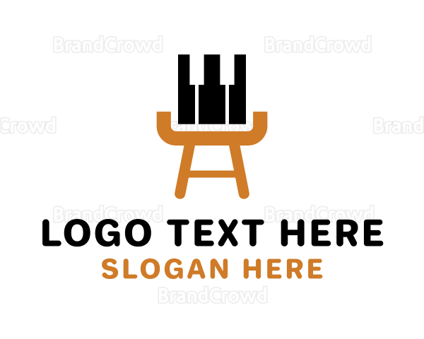 Chair Piano Keys Logo