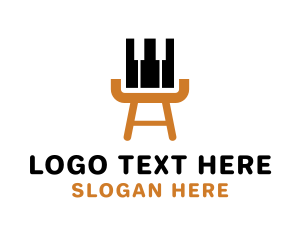 Piano Keys - Chair Piano Keys logo design