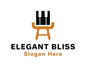 Chair Piano Keys Logo