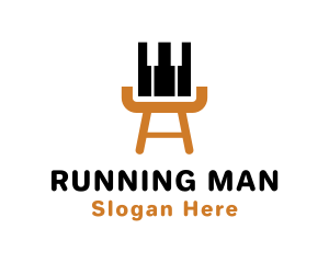 Chair Piano Keys Logo