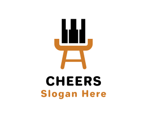 Chair Piano Keys Logo